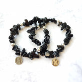 Harper Black Chip Gemstone Bracelet